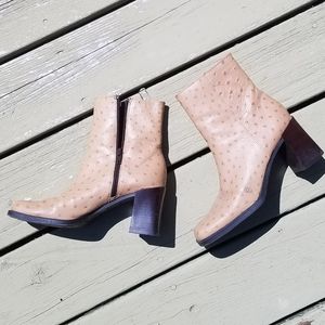 Polka dot leather booties (womens 7.5)